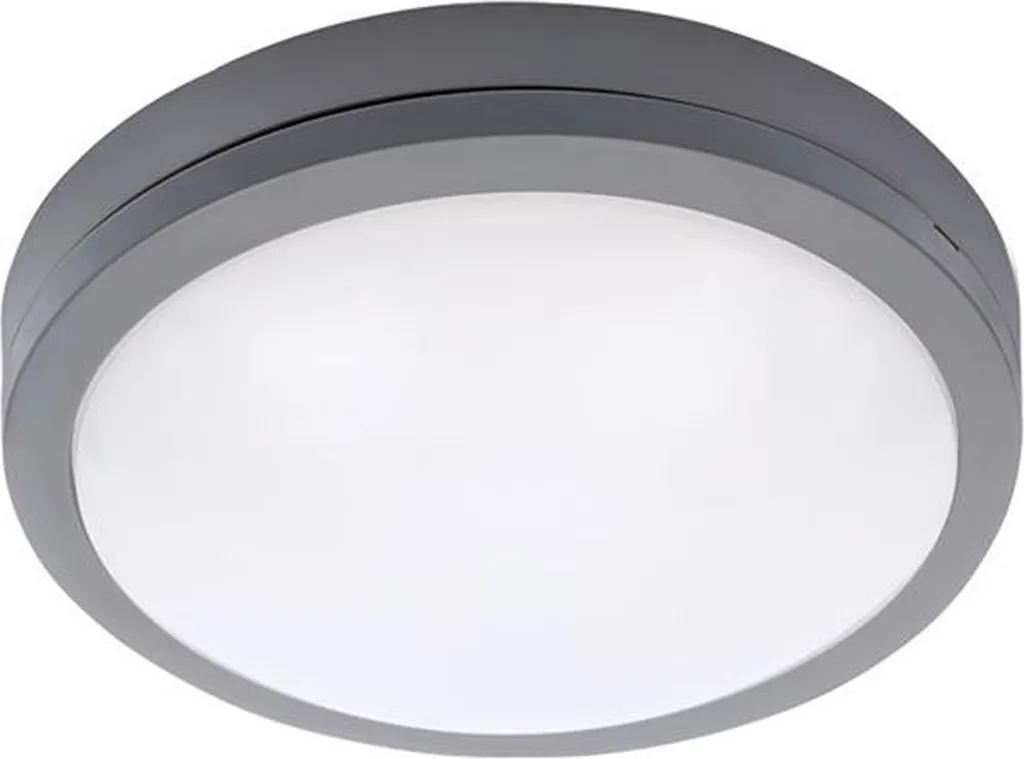 Plafoniera LED Esterni Solight Siena 23cm 20W Grigia con Sensore