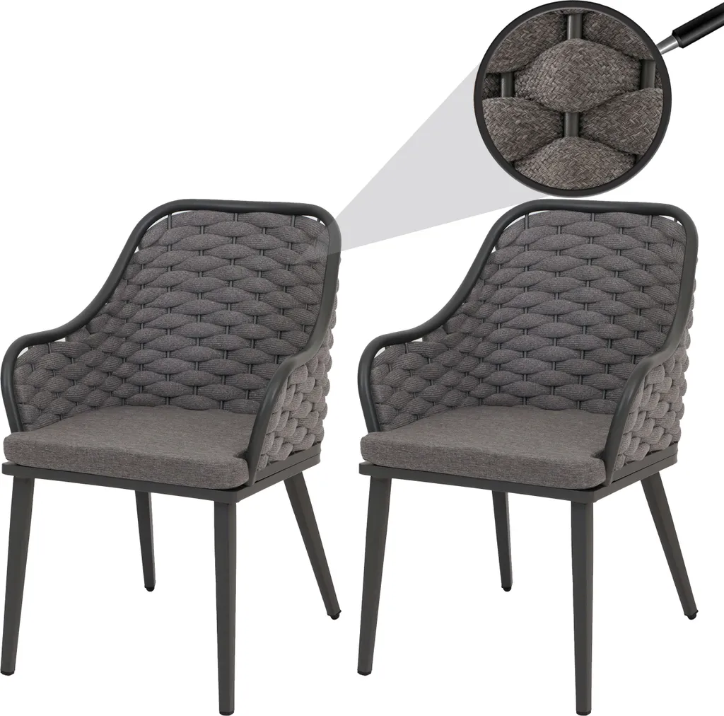 Chaises de jardin pour terrasse lot de 2 fauteuils repas repas outdoor