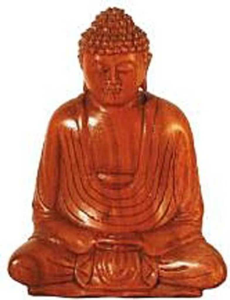 Buddha Gautama im Lotussitz braun 15 cm
