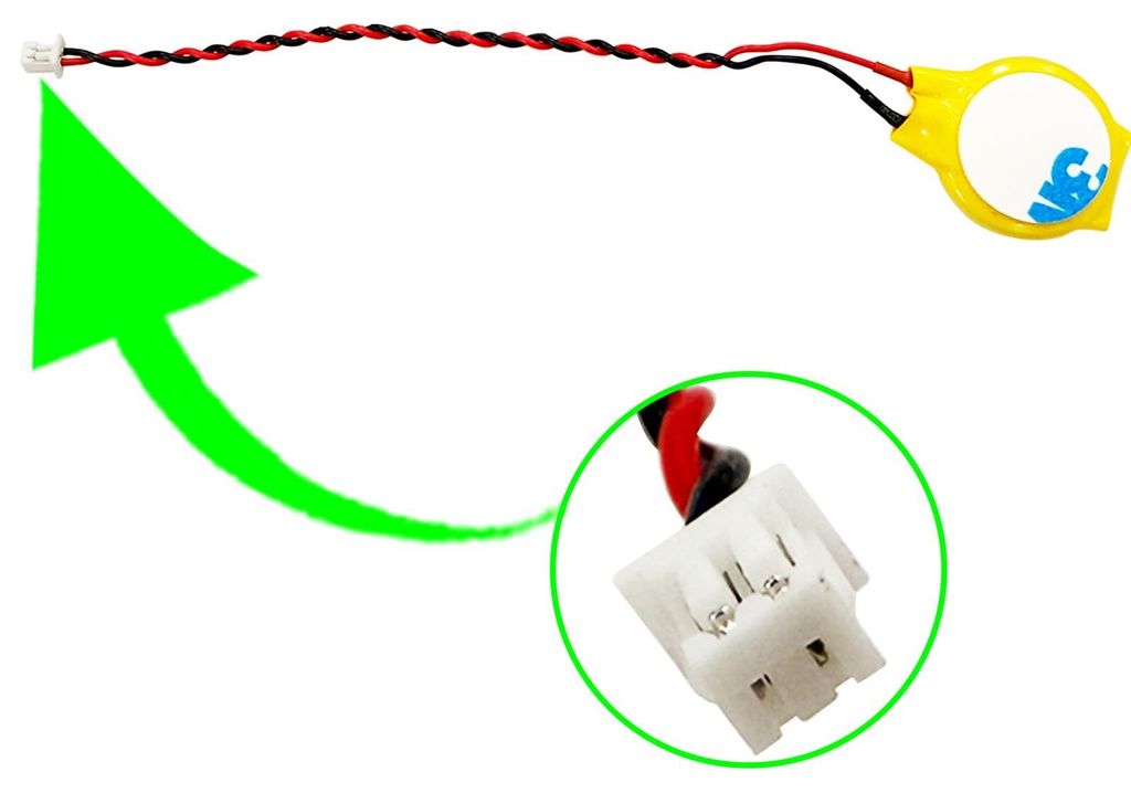RTC CR2025 Bios CMOS Batterie mit stecker 4 mm x 3 mm kabel für Samsung Notebook