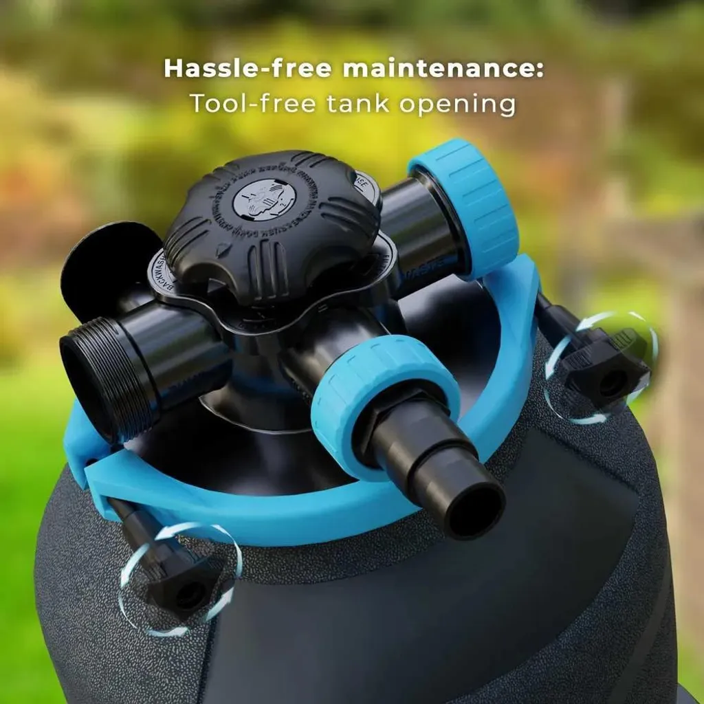 Groupe de filtration à sable Gre Versapool 6 m3h bleu pour piscine - 4