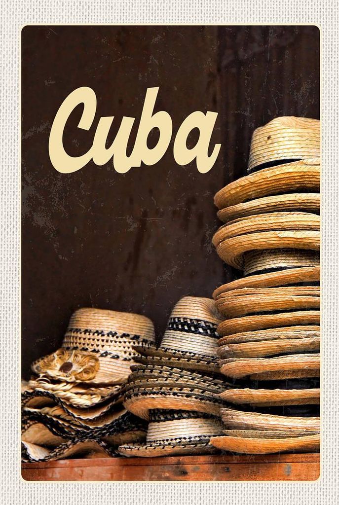 vianmo Holzschild 18x12 cm Cuba Karibik HutFerien Bildmotiv Reisemotiv Abenteuer Reisen