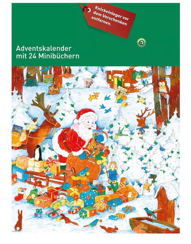 Weihnachts Adventskalender mit 24 Minibüchern Kinder Produktbild 