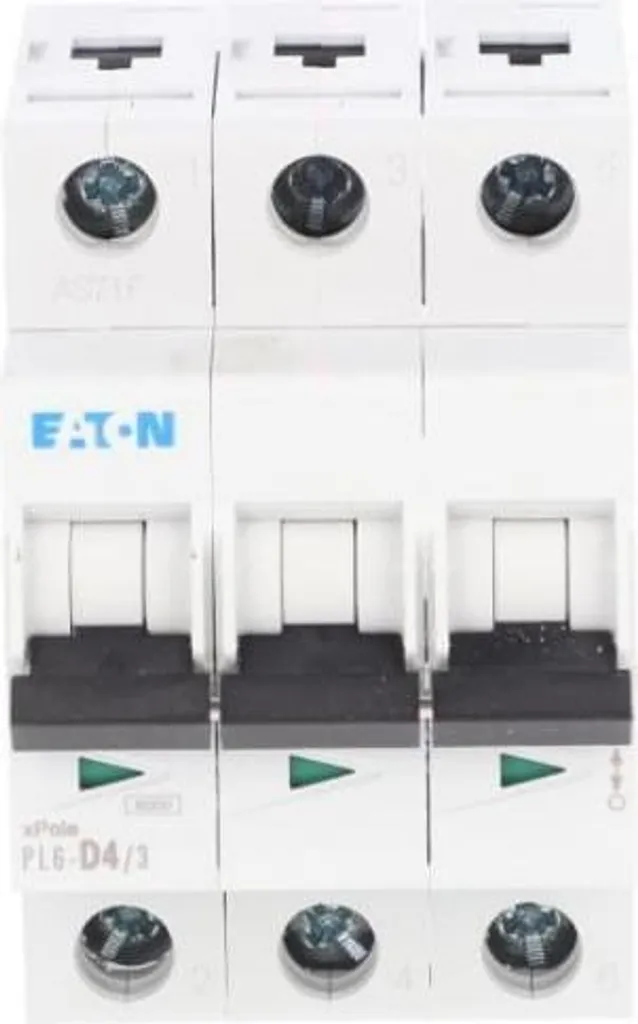 Disjoncteur triphasé 4A pour moteur et transformateur 6kA PL6-D4/3 286609