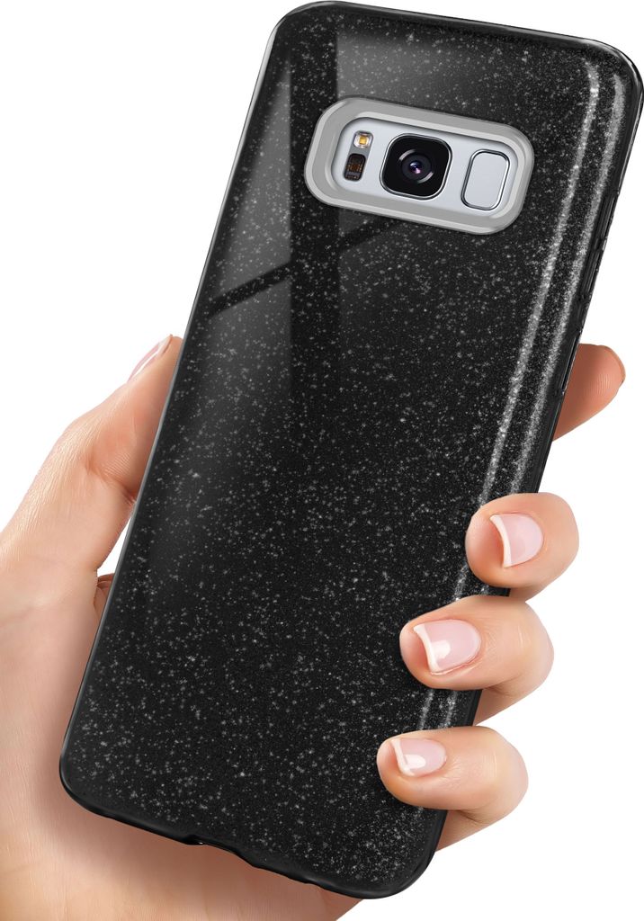 GLITTER-Case für Samsung Galaxy S8 Plus, Farbe:Glamour - Black