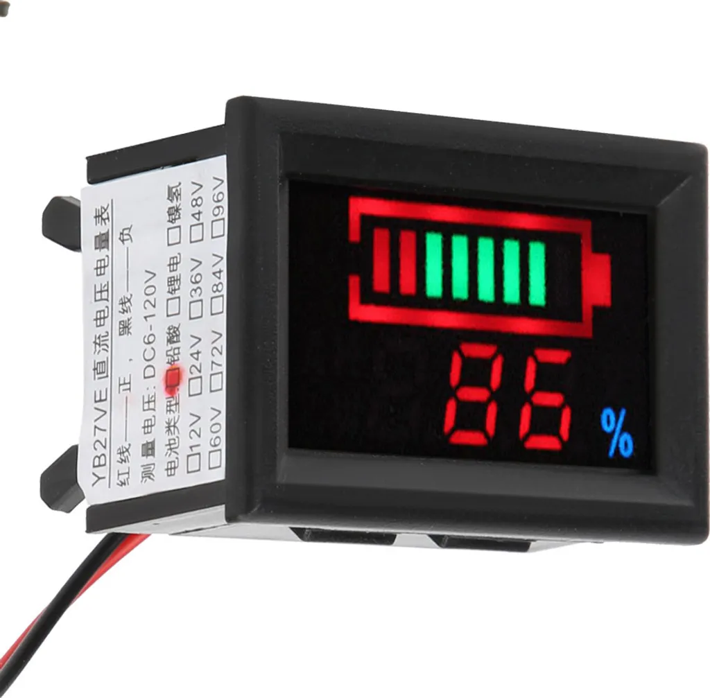 Indicatore Capacità Batteria Barca e Nautica: Impermeabile 12V-48V
