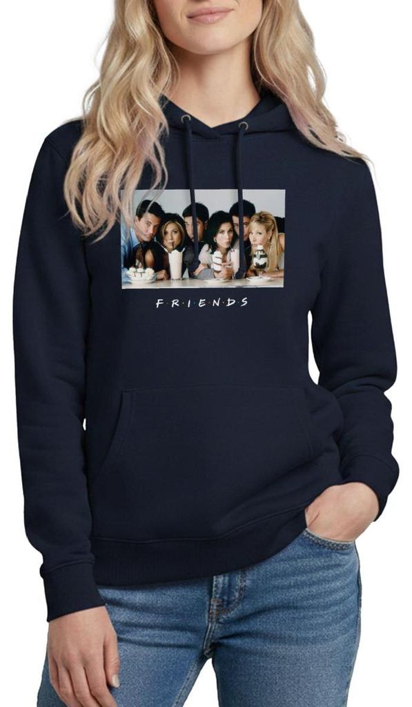 Spreadshirt Friends Milkshake Damen Hoodie, XL, Navy