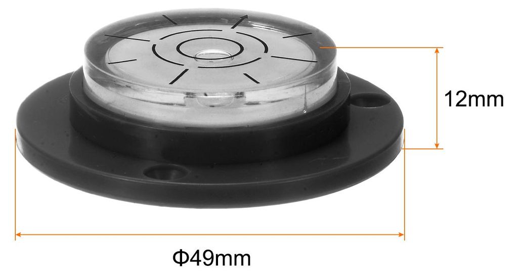 Hohe Pr?zision Horizontale Libelle 49x12mm Rundes Bull's-Eye Libellenmesswerkzeug fš¹r Wohnmobil TV Bilderrahmen Aufh?ngewerkzeug Nivellierer, Sc...