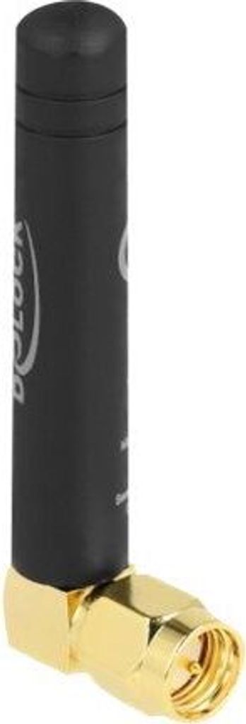 DeLOCK LPWAN 868 MHz Antenne SMA Stecker 90° 1,6 dBi omnidirektional starr schwarz, 1,6 dBi, 0.86 - 0.87 GHz, 50 Ohm, Omnidirektionale Antenne, SM...