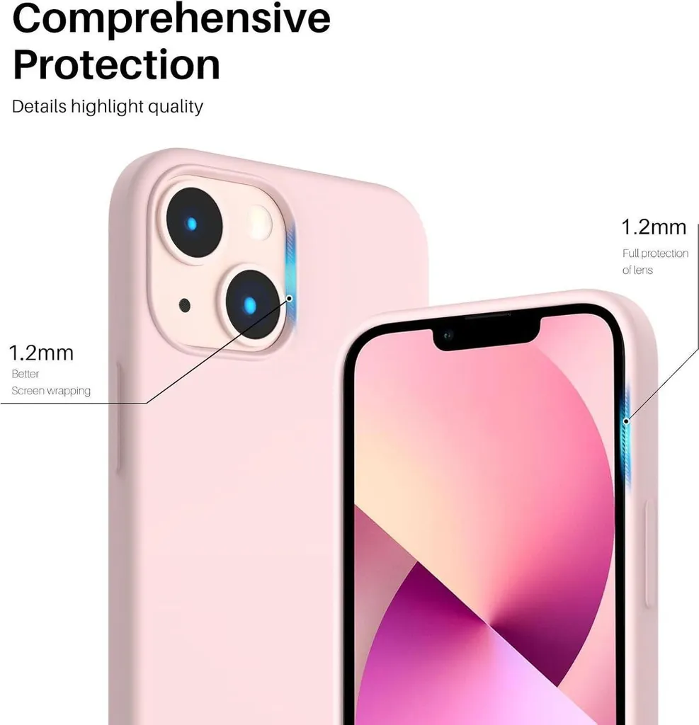 IVoler Cover In Silicone Per IPhone 13 Mini - Morbida TPU, Nera, Protezione Fotocamera E Angoli Rinforzati, Anti-ingiallimento