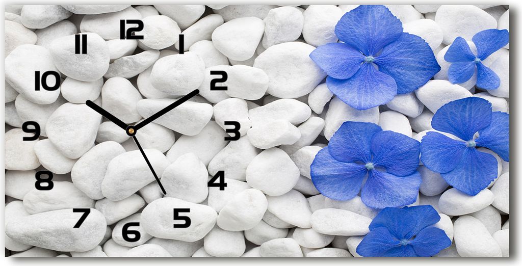 Wanduhr aus Glas – 60x30 cm - Glasbild - Glasuhr - Produktbild 