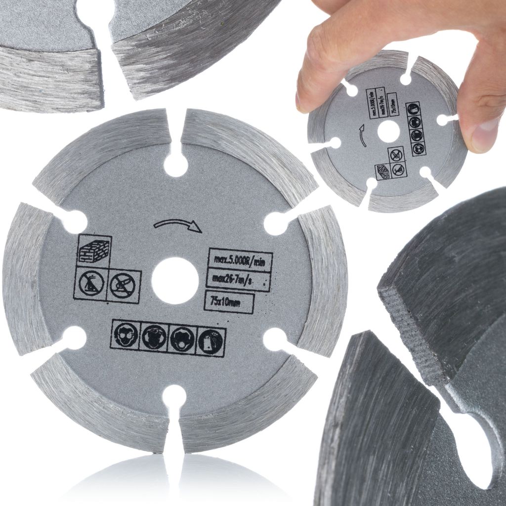 75 mm segmentierte Diamantscheibe für Baumaterialien für einen 12-V-Schleifer