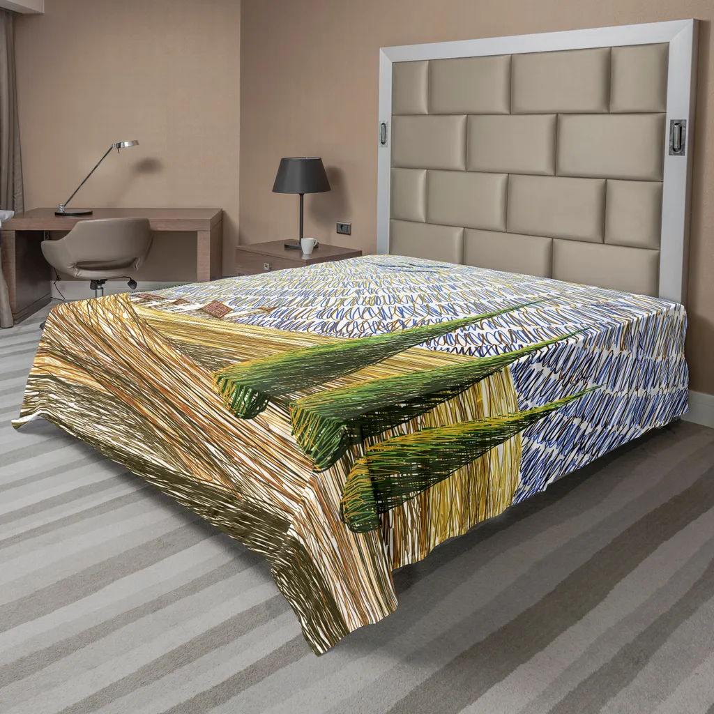 Drap Supérieur Confortable Style Peinture à l'Huile 266x260 cm Multicolore