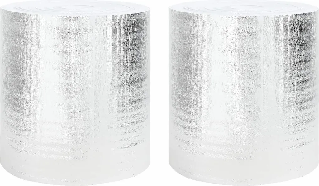 Stop perte chaleur film radiateur argent 25m polyéthylène, kit de 2