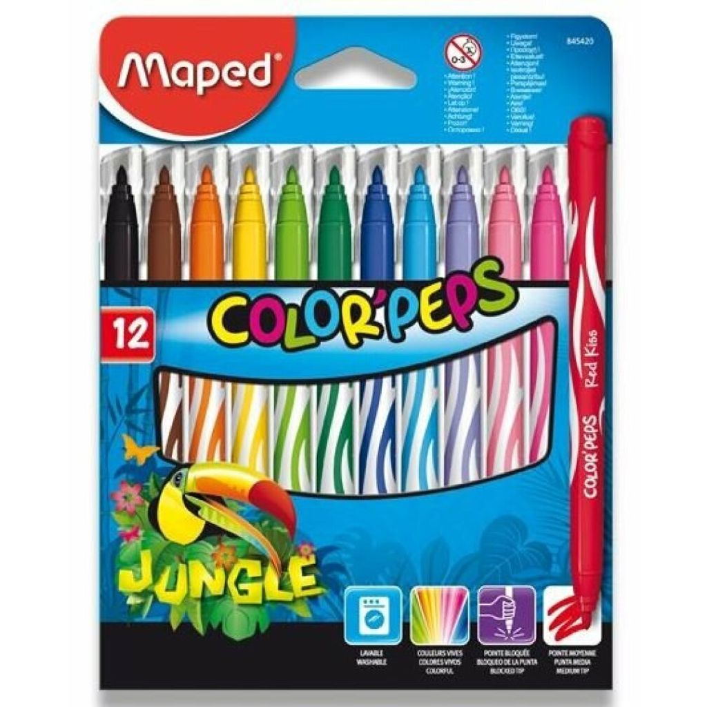 Maped Fasermaler COLOR'PEPS Jungle 12er Kartonetui