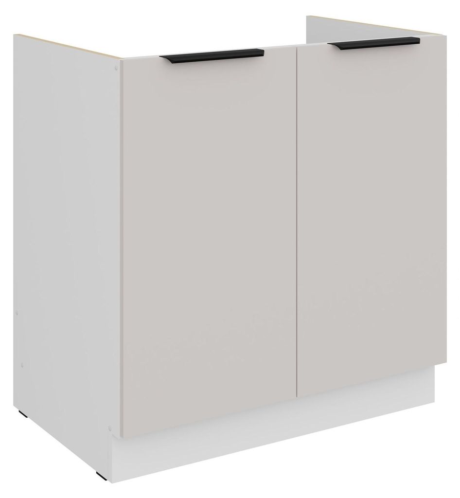 Küchen Spülenunterschrank 80 cm COMO Kaschmir beige matt + Produktbild 