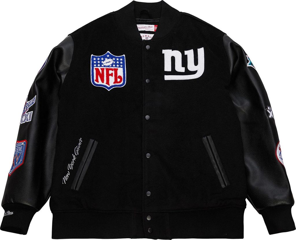 Mitchell & Ness Varsity Jacke BLACKOUT New York Giants - XL