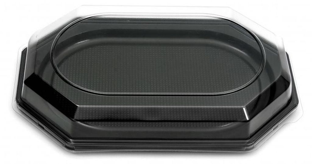 10 Catering- Trays schwarz inklusive DECKEL, 470 x 320 x 85 Produktbild 
