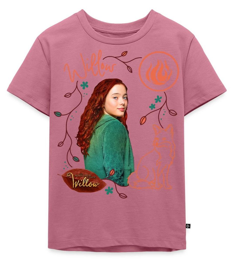 Spreadshirt Ein Mädchen Namens Willow Willow Mit Fuchs Rufus Kinder Premium T-Shirt, 110/116 (4 Jahre), Mauve