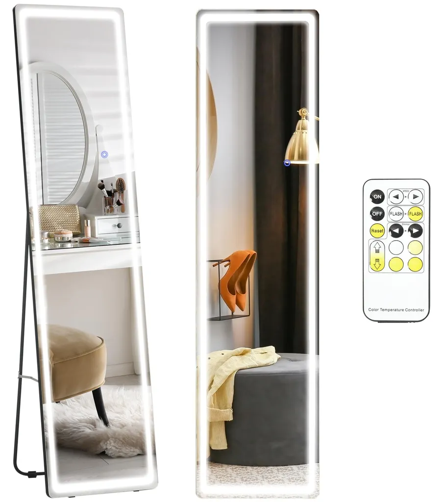 Miroir LED anti-ombre argenté pour un éclairage parfait chez soi