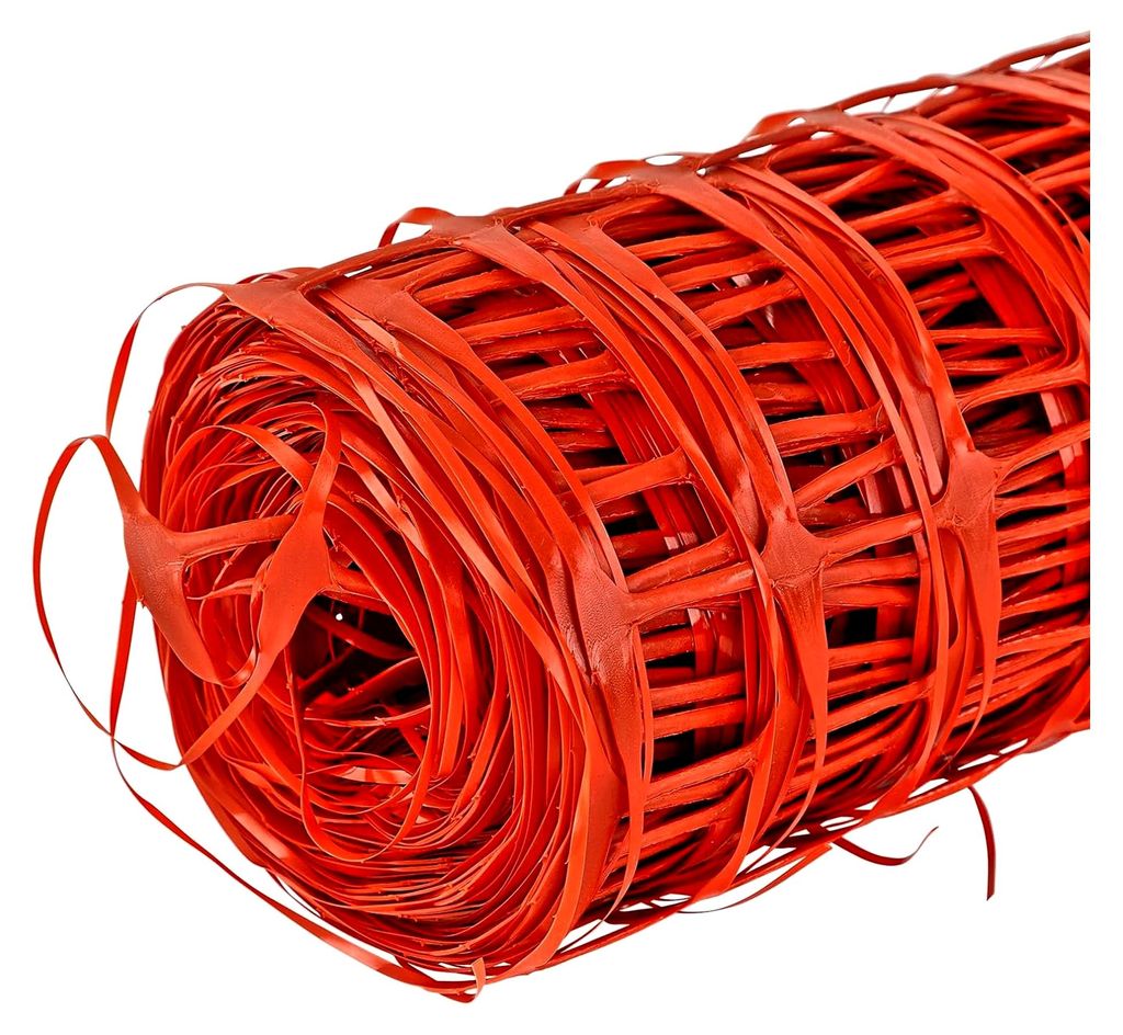 Bauschutznetz 1x50 m | Fangnetz, Fangzaun, Bauzaun, Schutznetz, Warnzaun, Sicherheitszaun