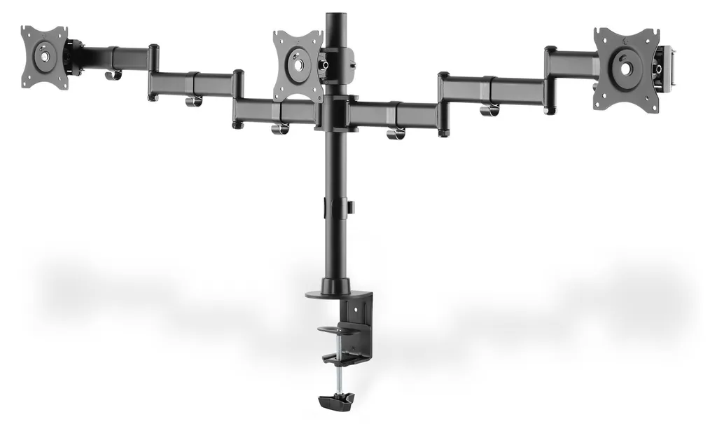 Support Triple Écran Articulé Max 8kg par Bras pour Moniteurs 27 Pouces - 7