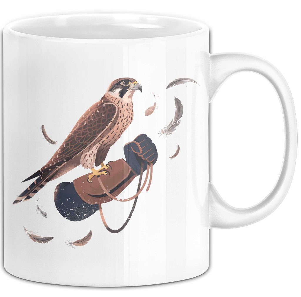 Falke Adler Tasse Geschenk Lustige Geschenkidee Spruch Für Greifvogel Betreuer (Weiß)