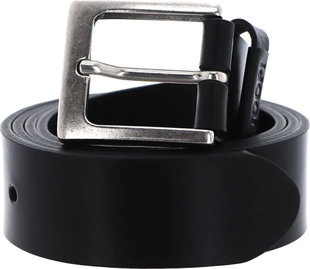 JOOP! Cintura Uomo in Pelle Nappa Nera 4cm W110 - Look Casual Business