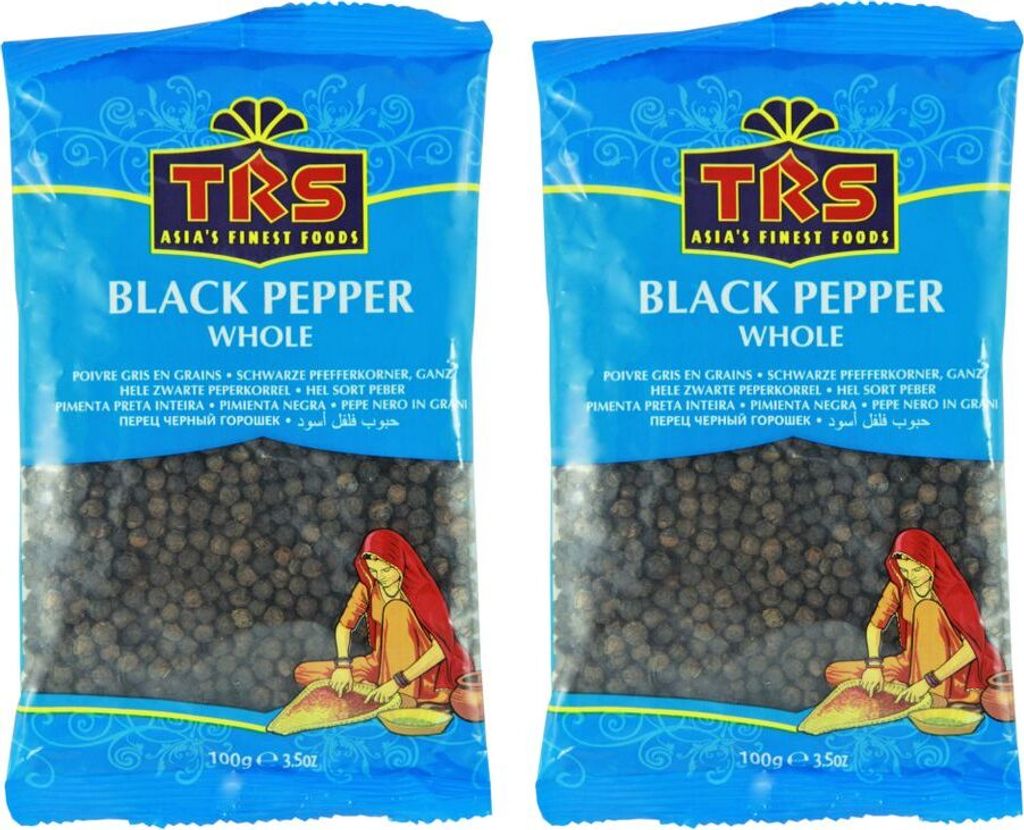 Doppelpack TRS schwarze Pfefferkörner, ganz (2x 100g) | Produktbild 
