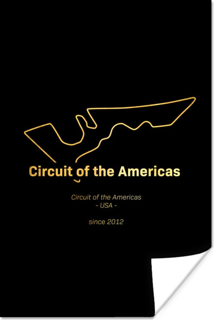 MuchoWow Poster Amerika - F1 - Rennstrecke 60x90 cm - Wanddekoration