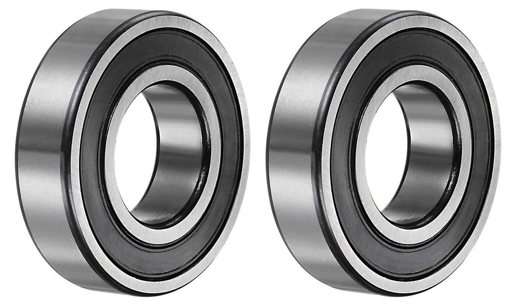 2 Stš¹ck 6206-2RS Rillenkugellager, 30 x 62 x 11mm C3 Doppelt gummierte Chromstahl-Lager, Schwarz