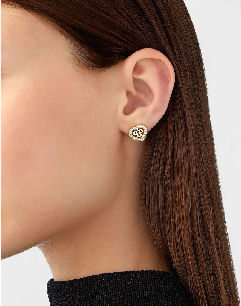 Boucles d'oreilles Cœur Or Philipp Plein Rocked Heart Finition Luxe