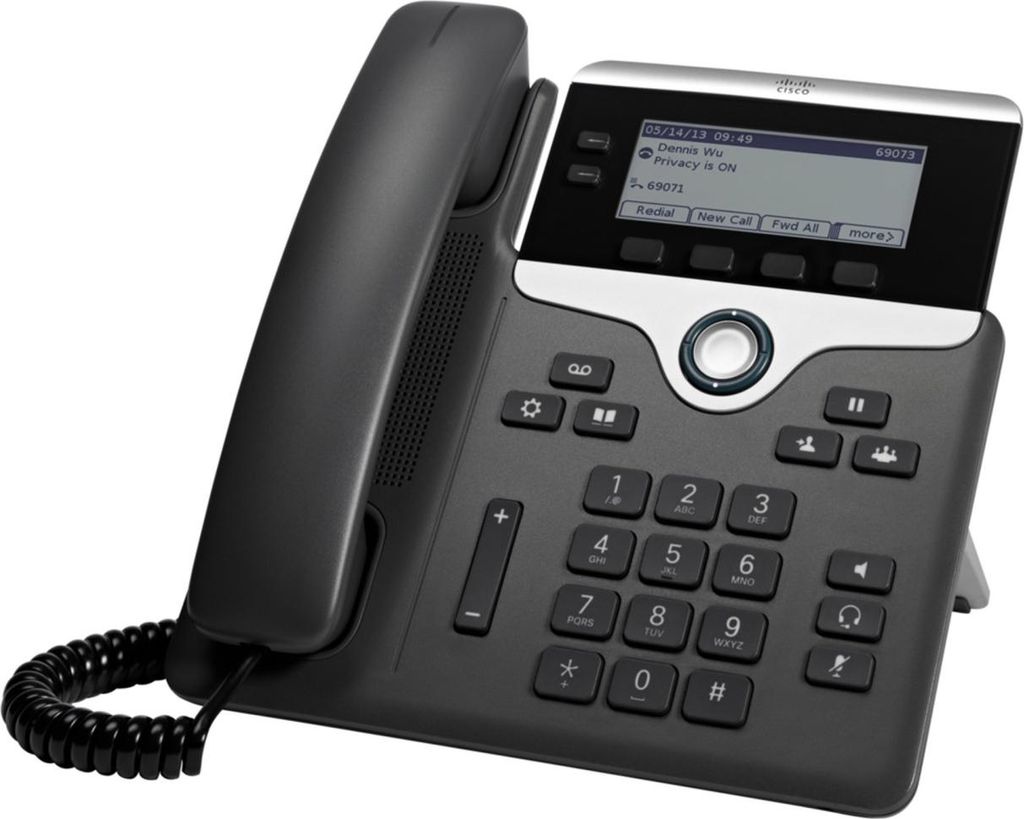 Cisco 7821, IP Phone, Czarny, Srebrny, Zestaw słuchawkowy Zdjęcie produktu 