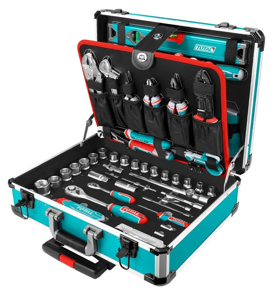 Set de 147 Outils à Main Total THKTHP21476 avec Mallette de Transport