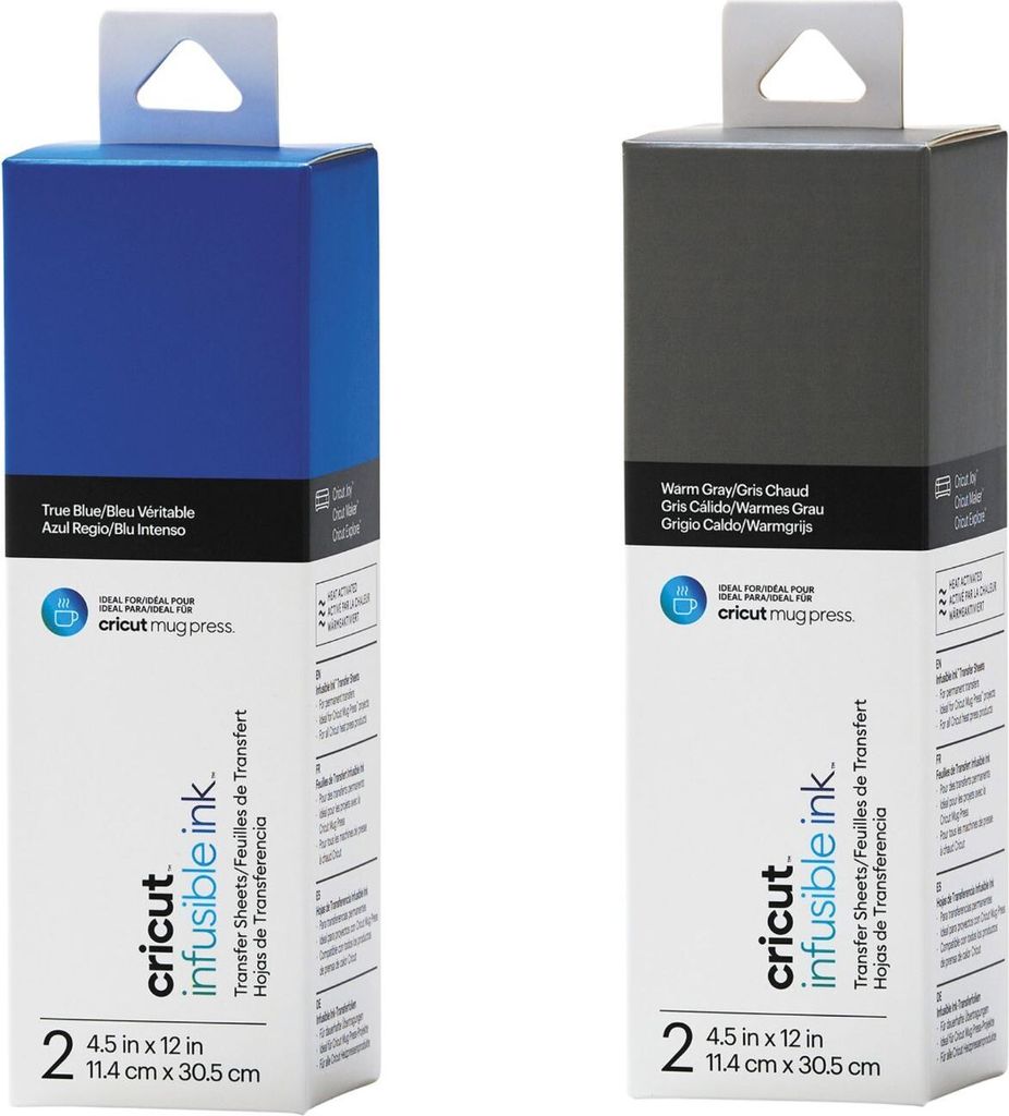 4 Transferfolien für Mug Press - Blau + Grau Produktbild 