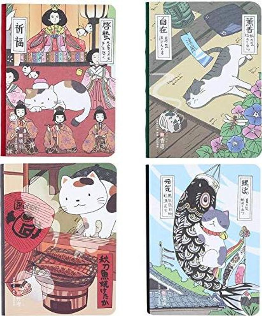 Zusammensetzung Notizbuch - Schulhefte - Tagesjournal Notizbuch - Japanische Cartoons - Dickes Papier - 57" * 41" - 224 Seiten - Thema 'Weihrauch'.