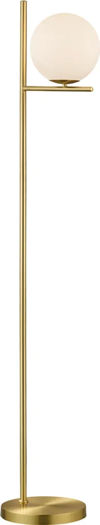 Trio Pure Piantana Ottone Opaco E14 - Lampada da Terra Sfera Vetro