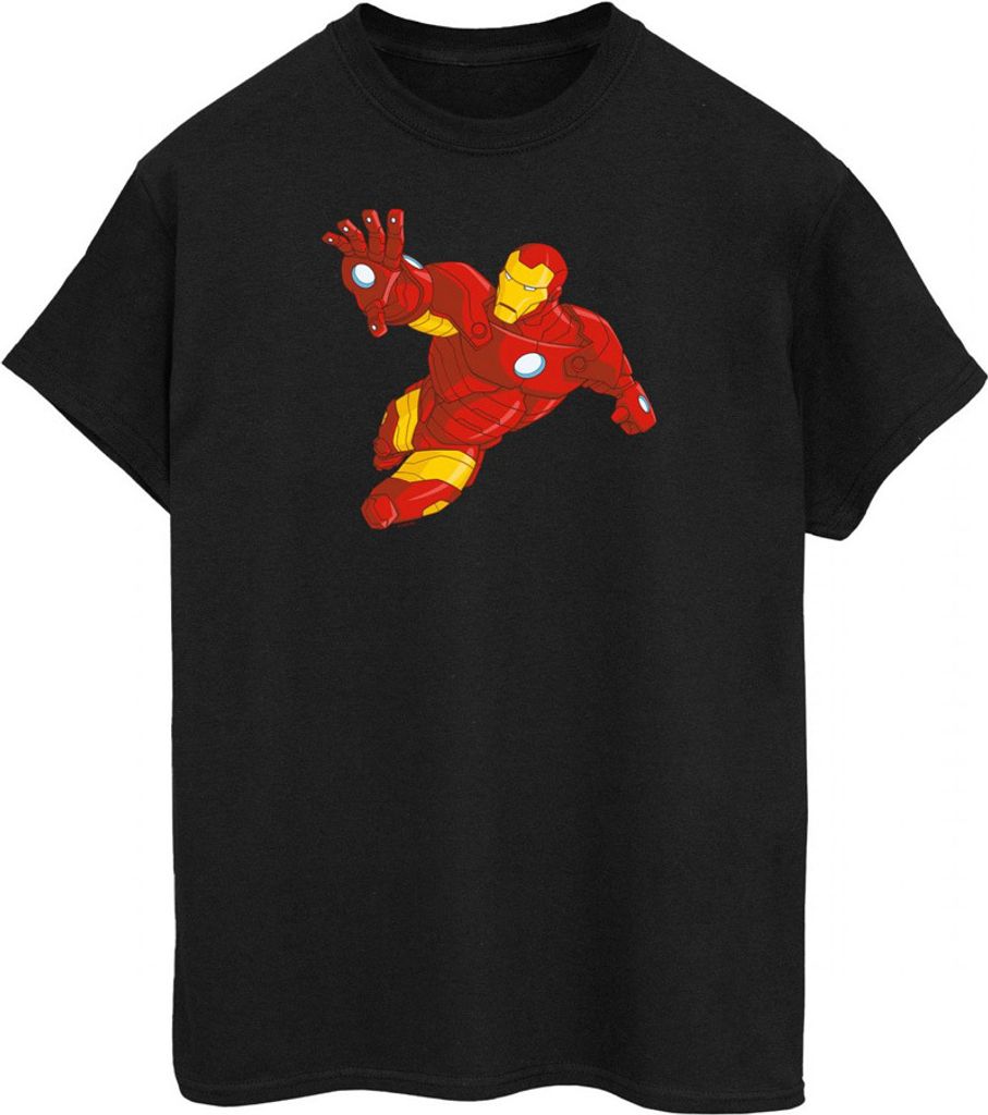 Iron Man - T-Shirt für Herren/Damen Uni BI390 (L) (Schwarz/Rot)