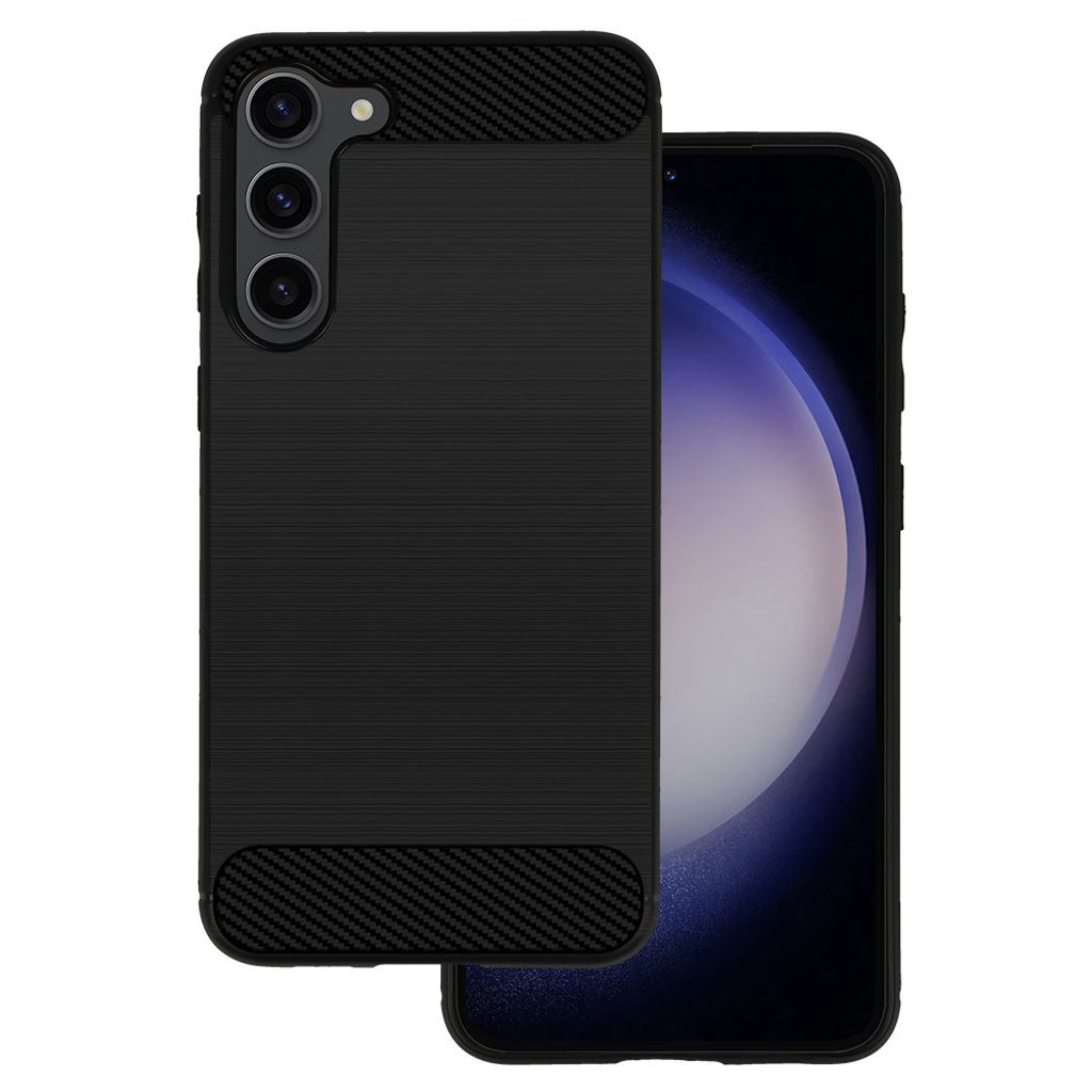 Rückseite Fall Kohlenstoff Für Samsung Galaxy S23 Plus Schwarz