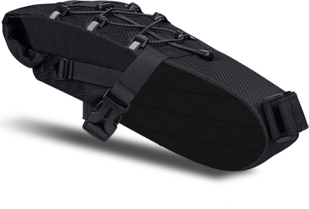 Fahrradsattel Tasche 5.8L große Kapazität unter dem Sitz Pack für Mountain Road Bikes Langstreckenreisen Schwarz