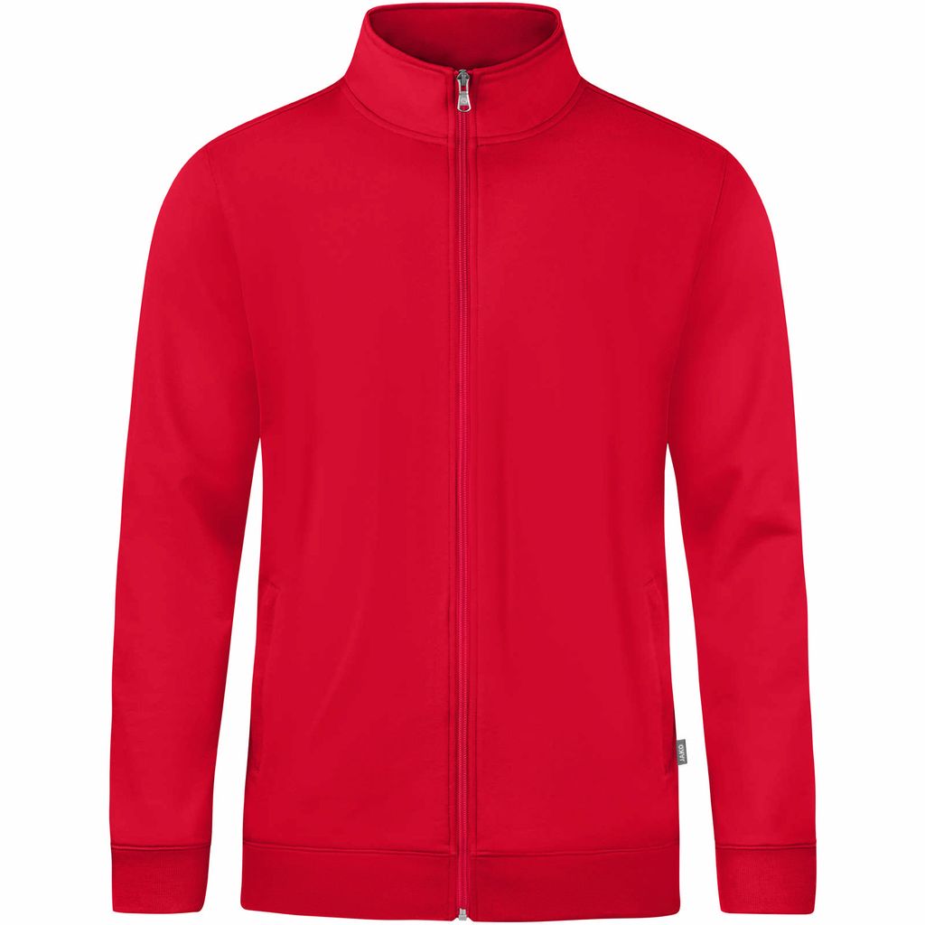 JAKO Unisex Sweatjacke Doubletex, Farbe:rot, Größe:5XL