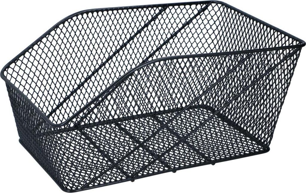 Dunlop Fahrradkorb 13 Liter - Fahrrad Hinten - inkl. Tyraps-Befestigung ohne Werkzeug - Metall - Schwarz