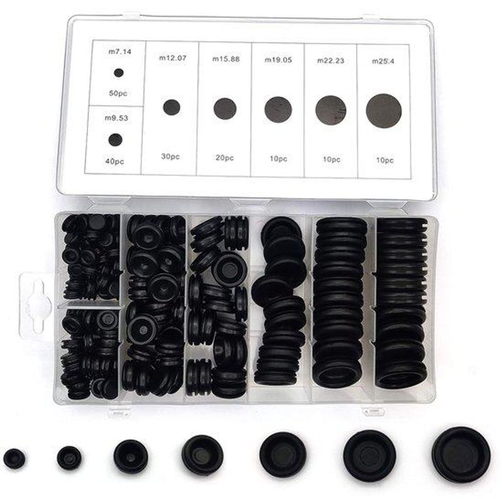 Dichtungsset aus Gummi - Widerstandsfähig und Hitzebeständig - Set aus 170 Teilen