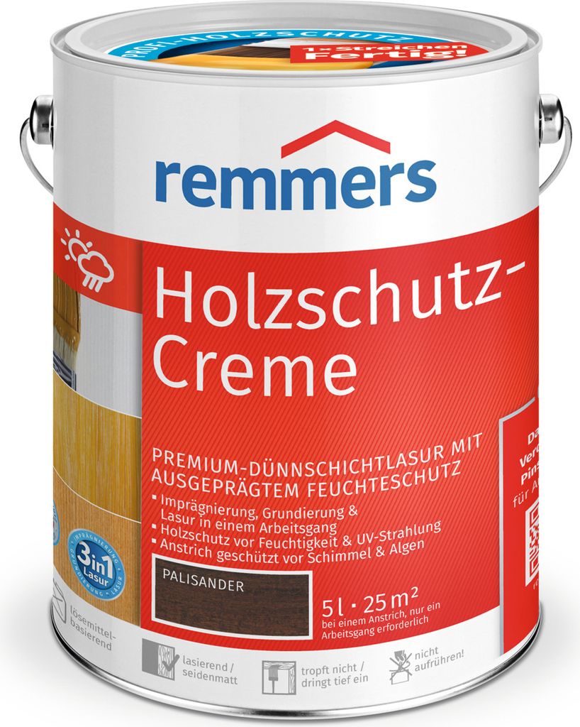 Remmers Wood Protection Cream 3v1 palisander, 5 litrov, Obrázok produktu 