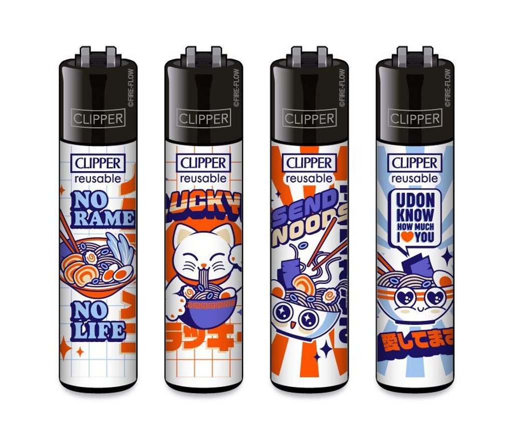 Clipper Feuerzeug 4er Set Ramen