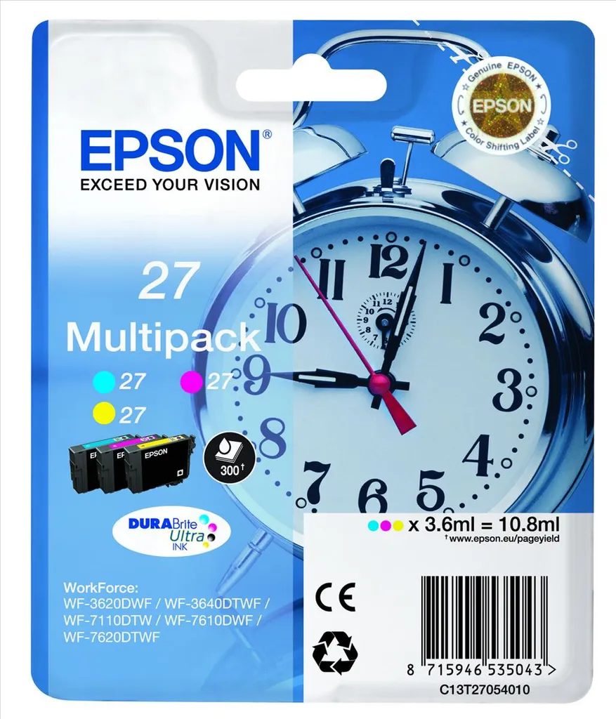 Multipack de Cartouches Encre Epson 27 pour Imprimante WorkForce