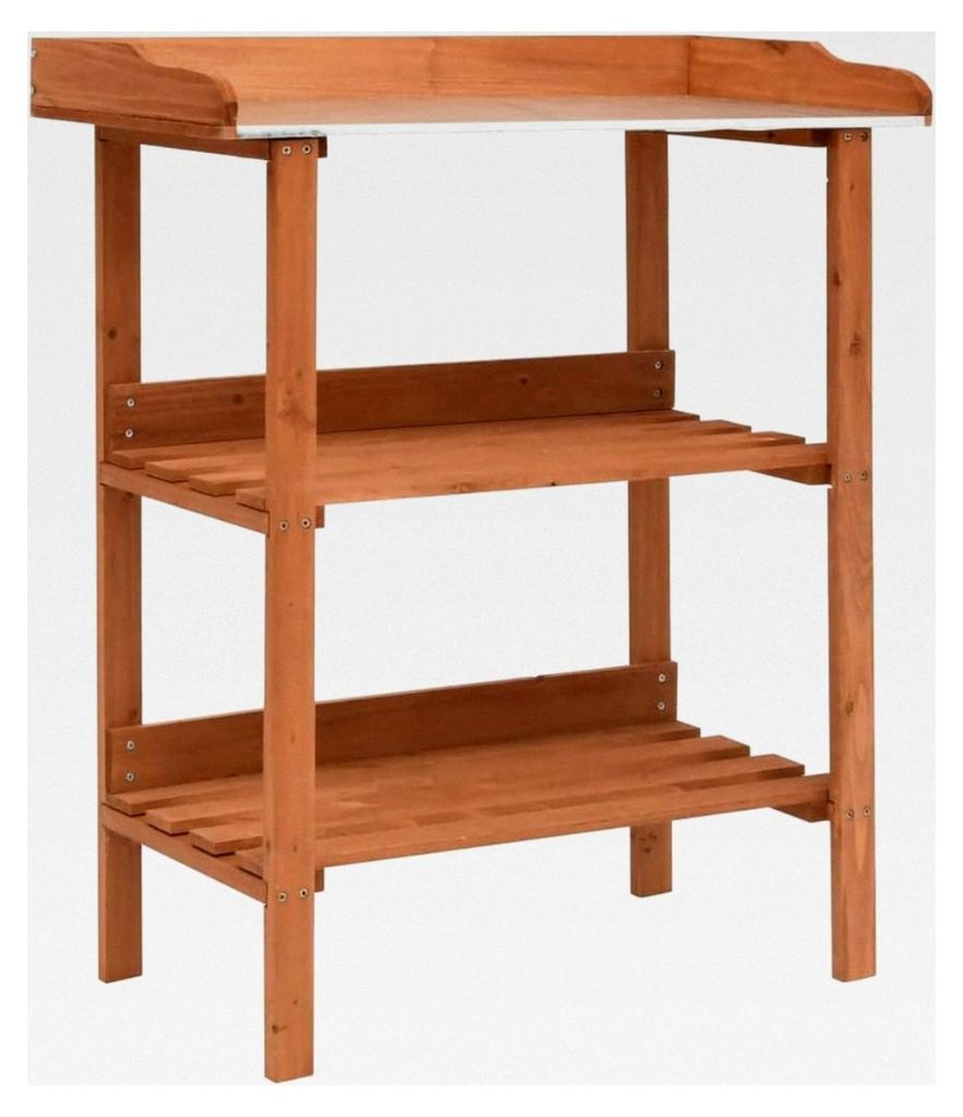 Pflanztisch 76x37x89 cm aus Tannenholz für Garten, Balkon und Terrasse