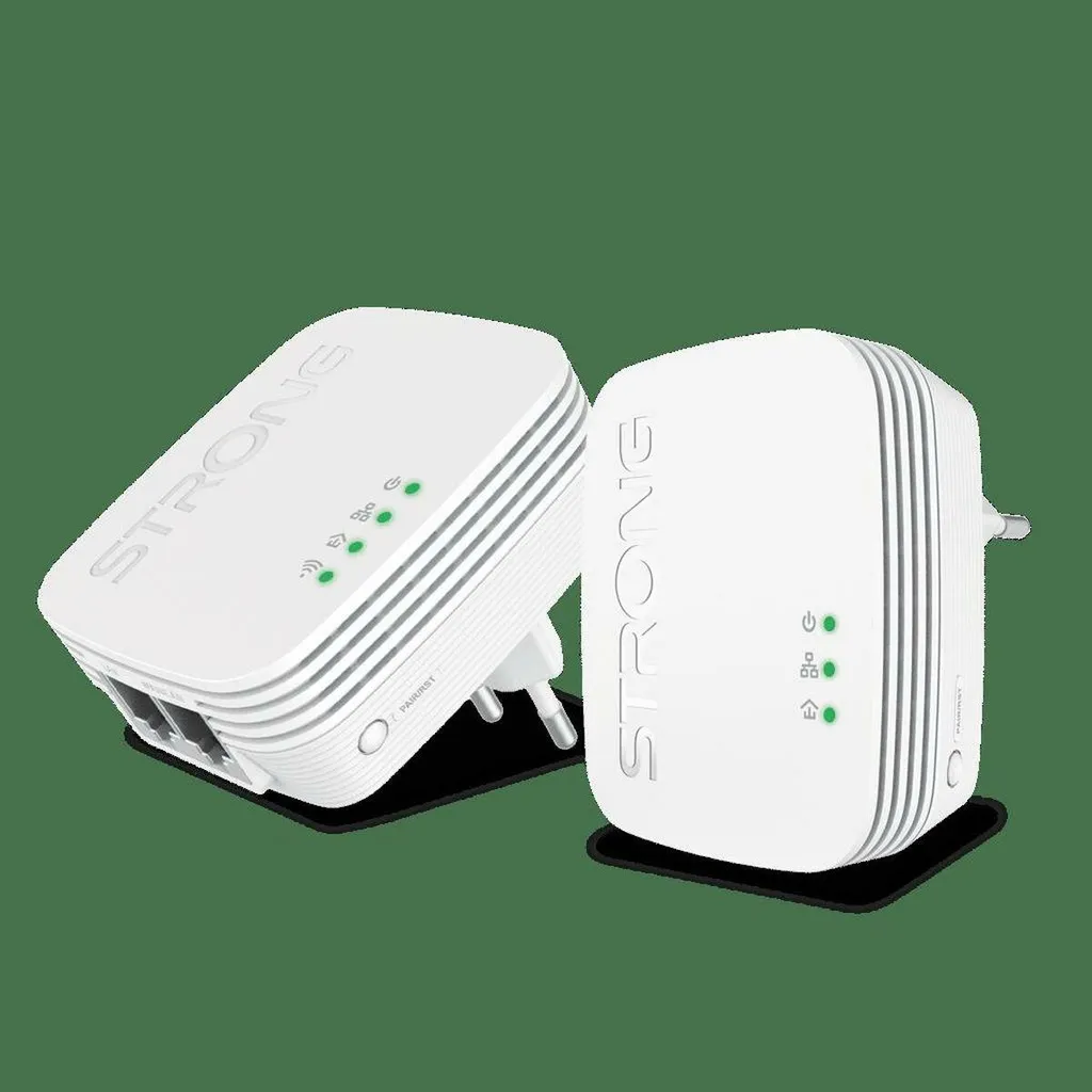 Kit CPL STRONG Blanc - Adaptateur Réseau par Prise Électrique (2 pces)
