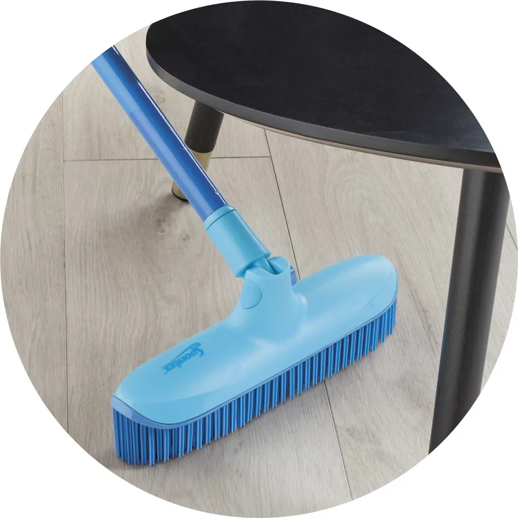 Brosse Pivotante Spontex Catch & Clean avec Picots Caoutchouc Gris