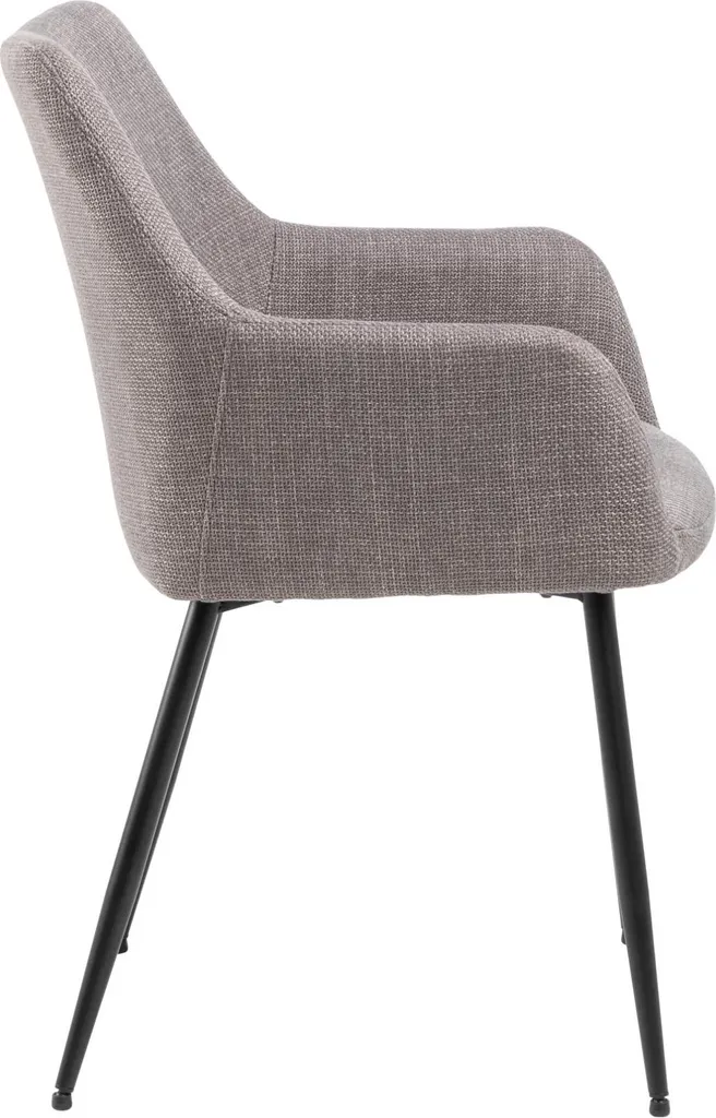 Chaise de repas Lizzy gris clair idéale pour salle à manger et bureau